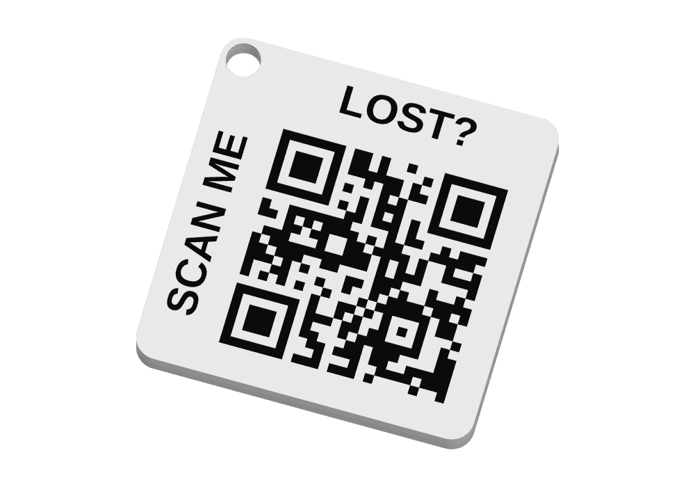 3D render of the Re-Claim keyring tag